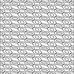 Stylish texture with figures from lines.black and white pattern for web page, textures, card, poster, fabric, textile. Monochrome graphic repeating design. Abstract background.