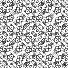 Stylish texture with figures from lines.black and white pattern for web page, textures, card, poster, fabric, textile. Monochrome graphic repeating design. Abstract background.