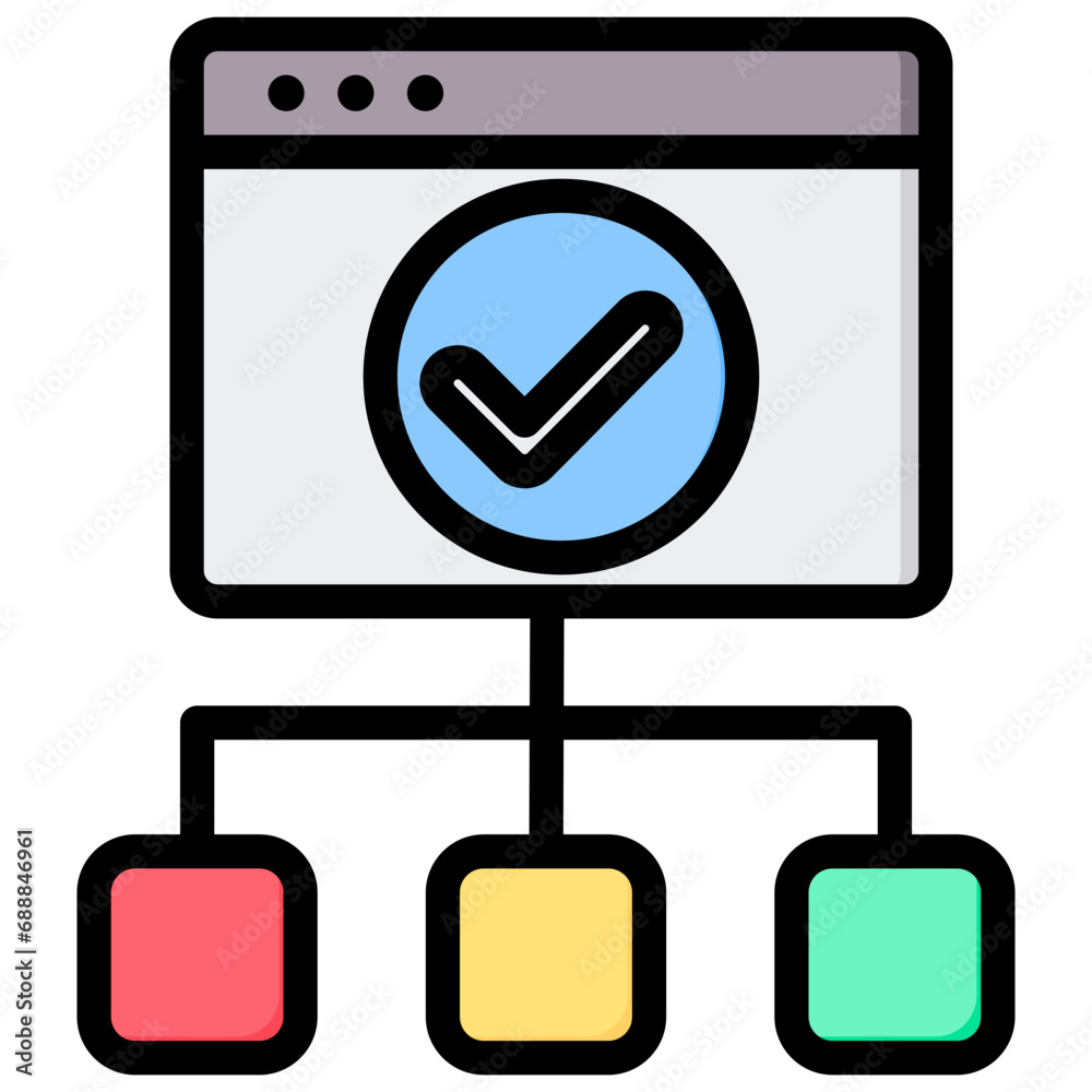 Poster Workflow Outline Color Icon