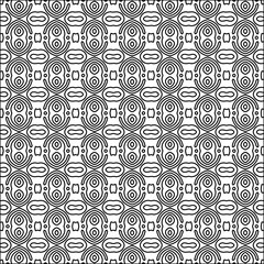 Stylish texture with figures from lines.black and white pattern for web page, textures, card, poster, fabric, textile. Monochrome graphic repeating design. Abstract background.