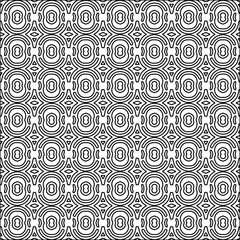 Stylish texture with figures from lines.black and white pattern for web page, textures, card, poster, fabric, textile. Monochrome graphic repeating design. Abstract background.