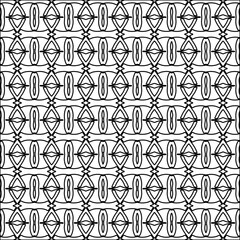 Stylish texture with figures from lines.black and white pattern for web page, textures, card, poster, fabric, textile. Monochrome graphic repeating design. Abstract background.