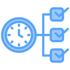 Time Management Blue Icon