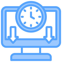 Efficiency Blue Icon