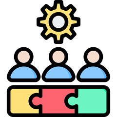 Collaboration Outline Color Icon