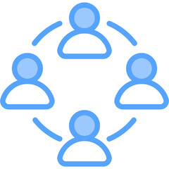 Collaboration Blue Icon