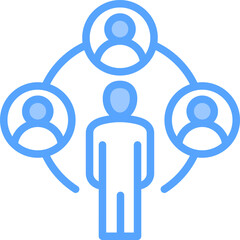 Leadership Blue Icon