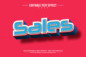 Sales 3D editable text effect template