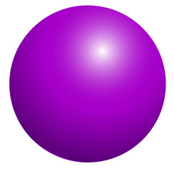 purple glossy sphere