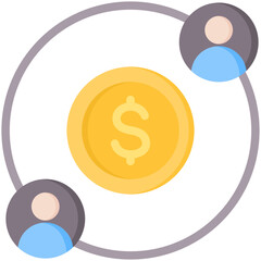 Cash Flow Flat Icon