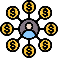 Fund Outline Color Icon