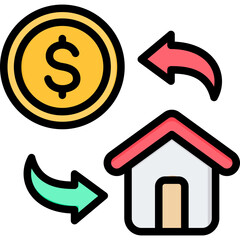 Property Investment Outline Color Icon
