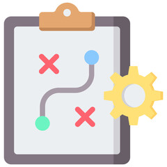 Obraz premium Strategy Flat Icon