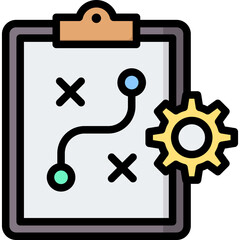 Strategy Outline Color Icon