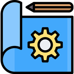 Blueprint Outline Color Icon