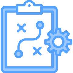 Obraz premium Strategy Blue Icon