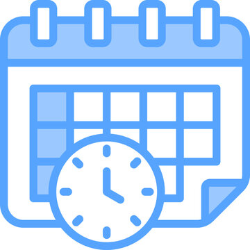 Clock Timer Blue Icon PNG vector in SVG, PDF, AI, CDR format