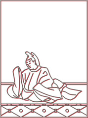 カラーシャドウ百人一首　中納言行平