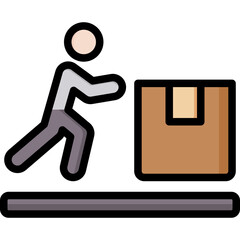 Pushing Outline Color Icon