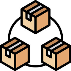 Circulation Outline Color Icon