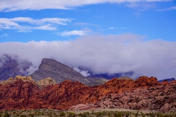 clouds over the mountains