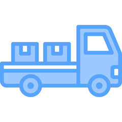 Cargo Truck Blue Icon