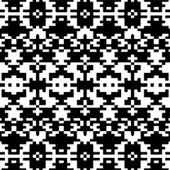 Wallpaper with Seamless repeating pattern.  Black and white pattern . Abstract background. Monochrome texture  for web page, textures, card, poster, fabric, textile.
