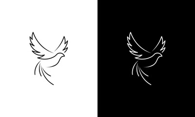 Flying Wings Bird Logo abstract design vector