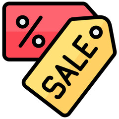 Sale Outline Color Icon