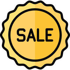 Sale Outline Color Icon