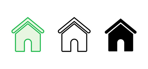 House icon set. Home icon vector