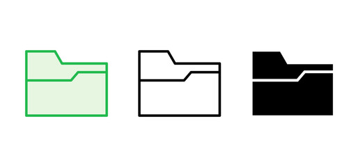 Folder icon set. folder vector icons