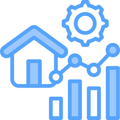 Real Estate Blue Icon