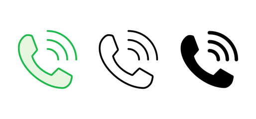 Call icon set. telephone icon vector. phone icon vector. contact us