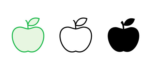 Apple icon set. Apple vector icon. apple symbols for your web design.