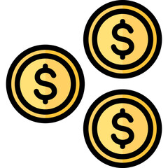 Revenue Outline Color Icon