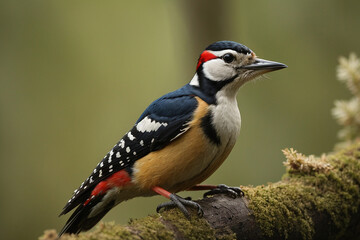 Obraz premium Great Spotted Woodpecker ( Dendrocopos major )