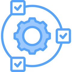 Business Process Blue Icon