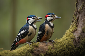 Great Spotted Woodpecker ( Dendrocopos major )
