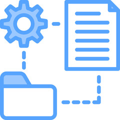 File Management Blue Icon