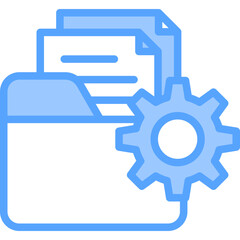 Folder Management Blue Icon