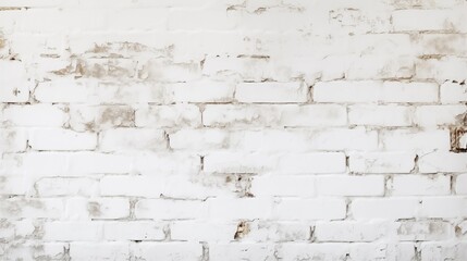 A Weathered White Brick Wall