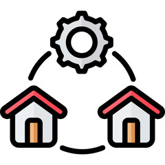 Property Management Outline Color Icon
