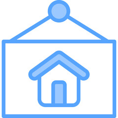 Obraz premium Sign Blue Icon