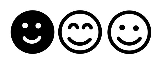 Smile Icon in trendy flat style isolated on white background. Happy face, smiley face icon