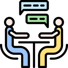 Discussion Outline Color Icon