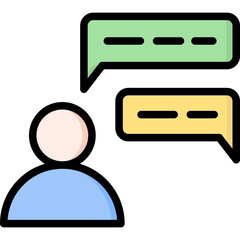 Discussion Outline Color Icon