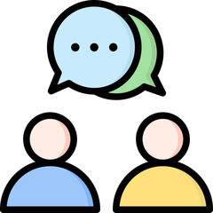 Discussion Outline Color Icon
