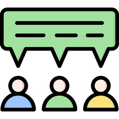 Discussion Outline Color Icon