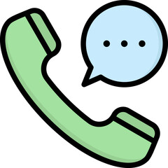Phone Call Outline Color Icon